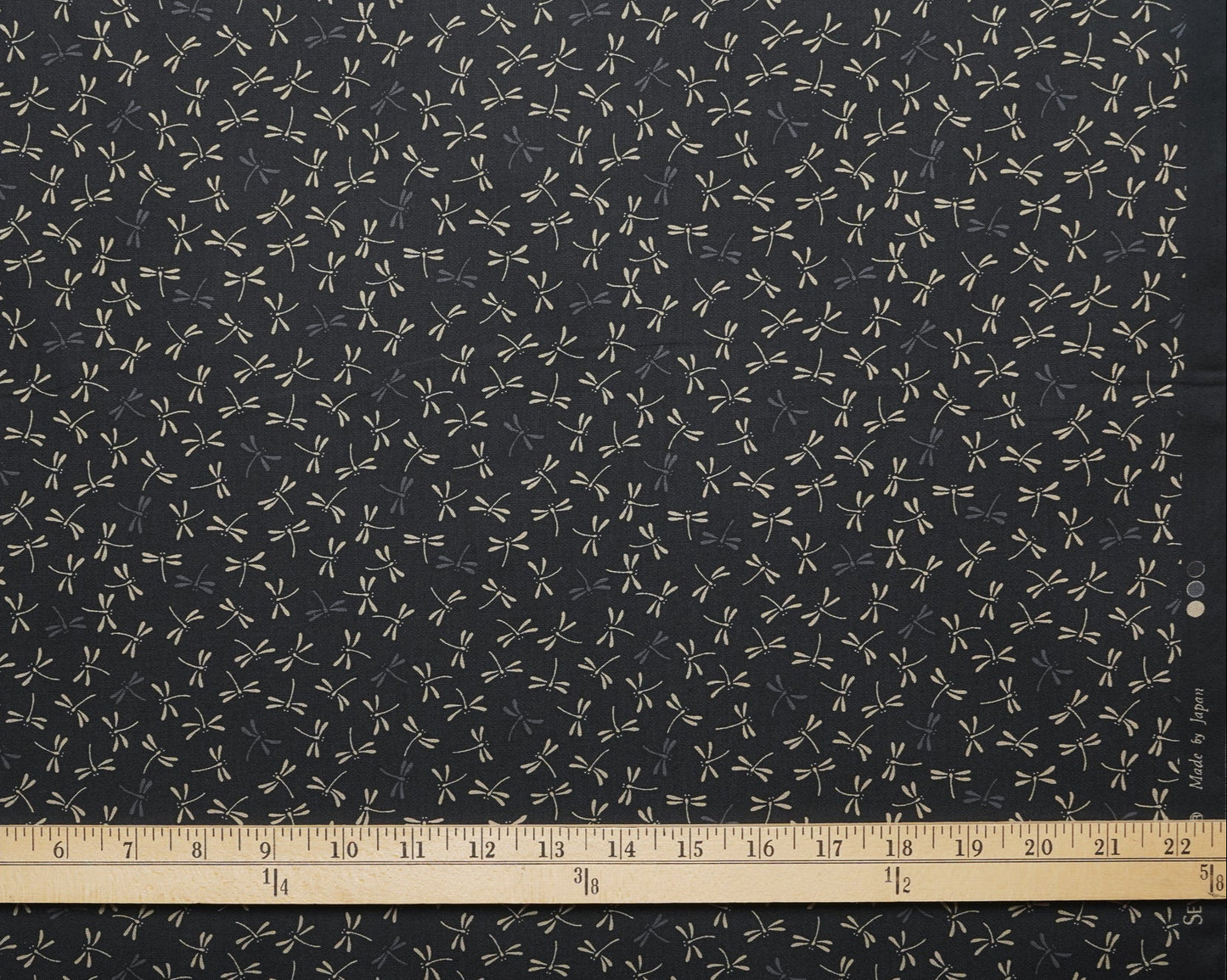 Dragonflies on Black - Cotton Fabric - Sevenberry
