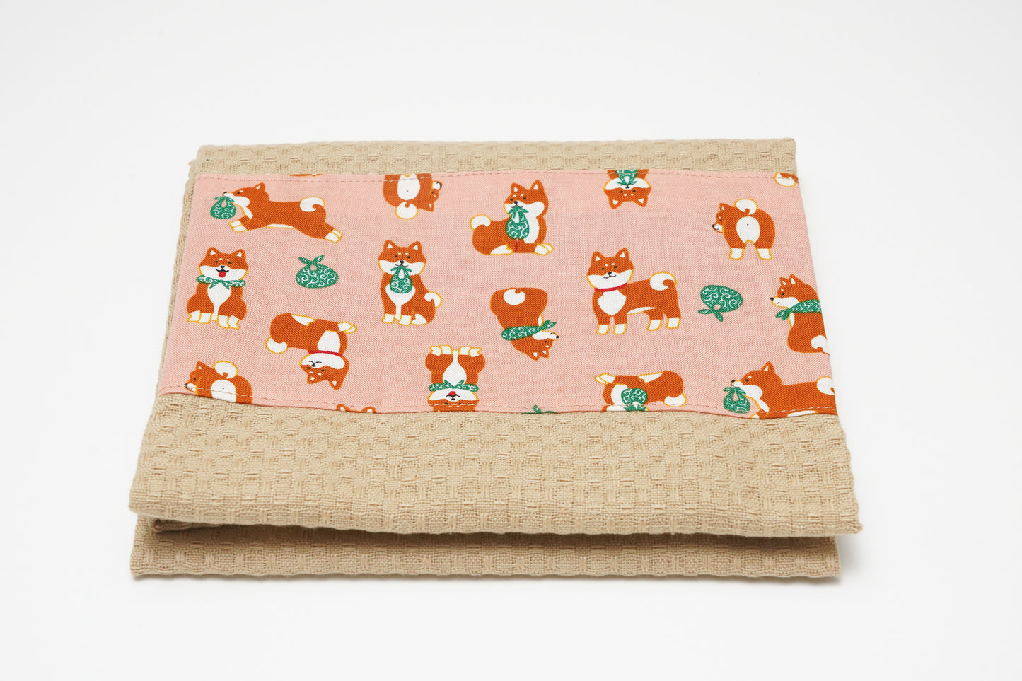 Dish Towel - Shibas (Pink)
