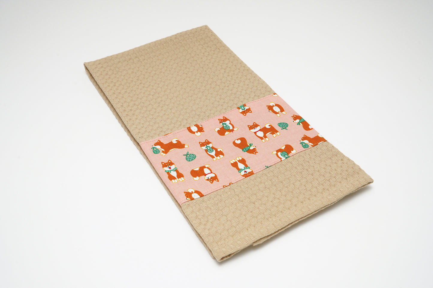 Dish Towel - Shibas (Pink)
