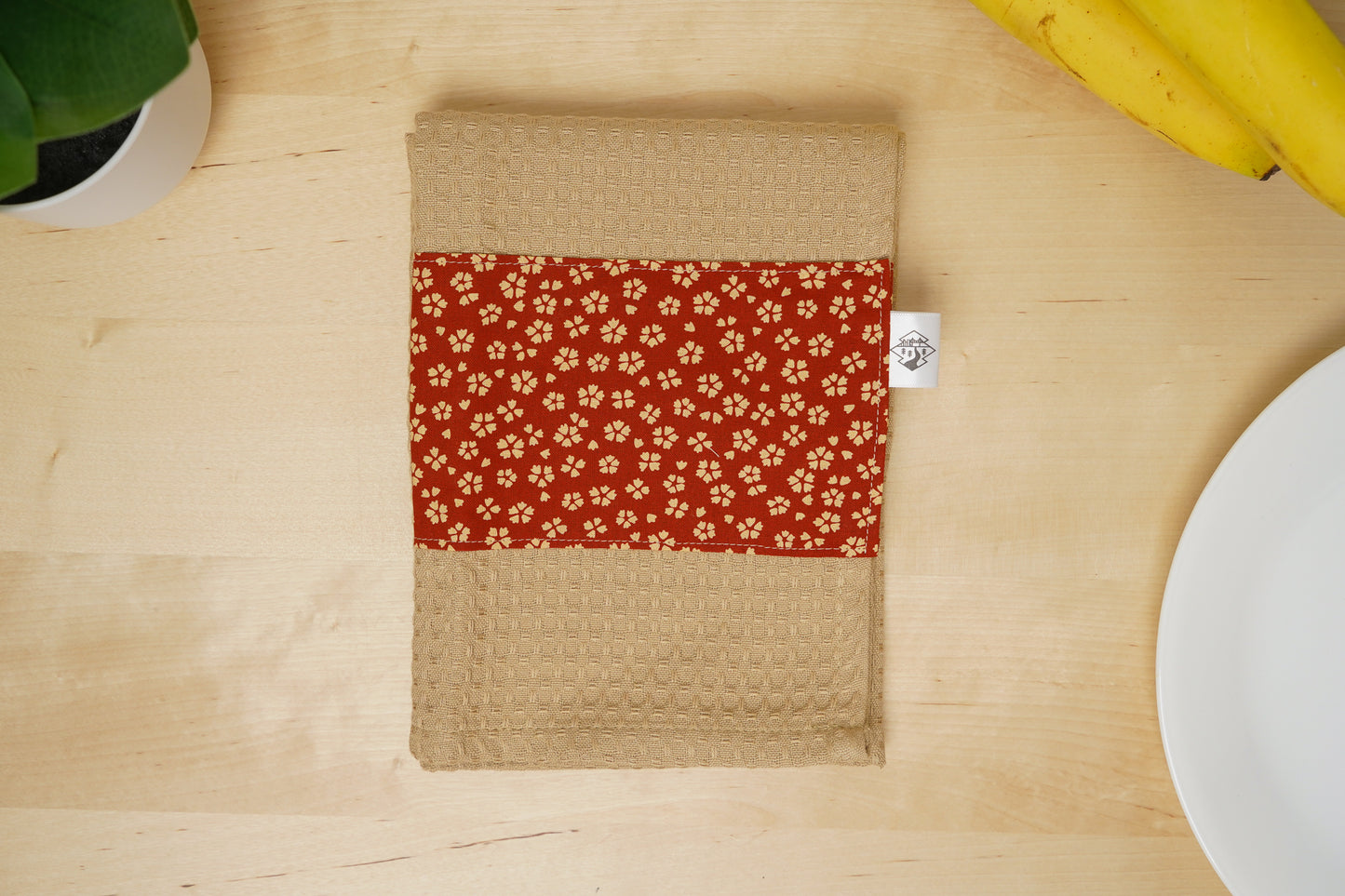 Dish Towel - Sakura Scatter (Red-Orange)