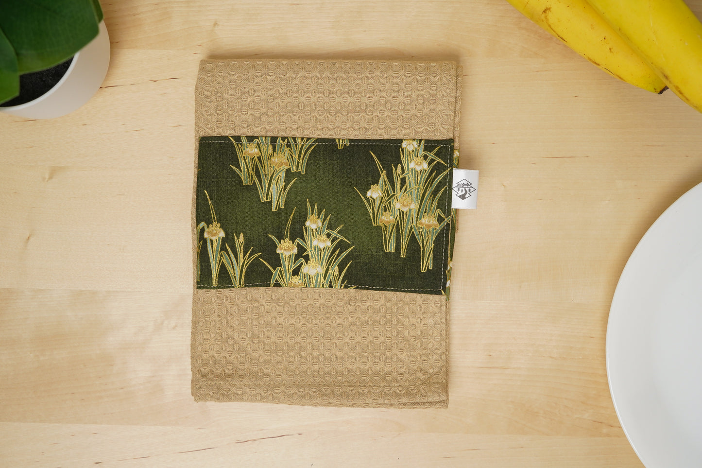 Dish Towel - Green Iris