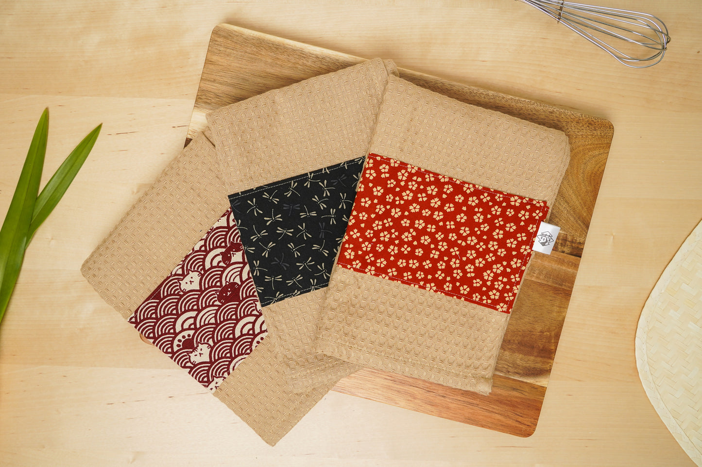 Dish Towel - Sakura Scatter (Red-Orange)