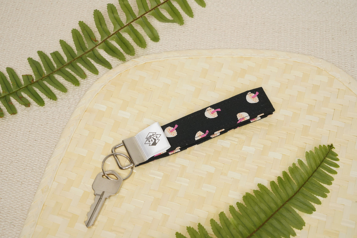 Key Fob Wristlet - Fall Mushroom Black