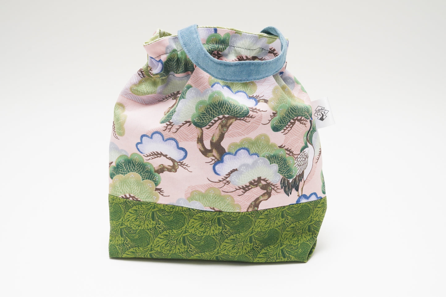Modern Kinchaku Bag - Tsuru