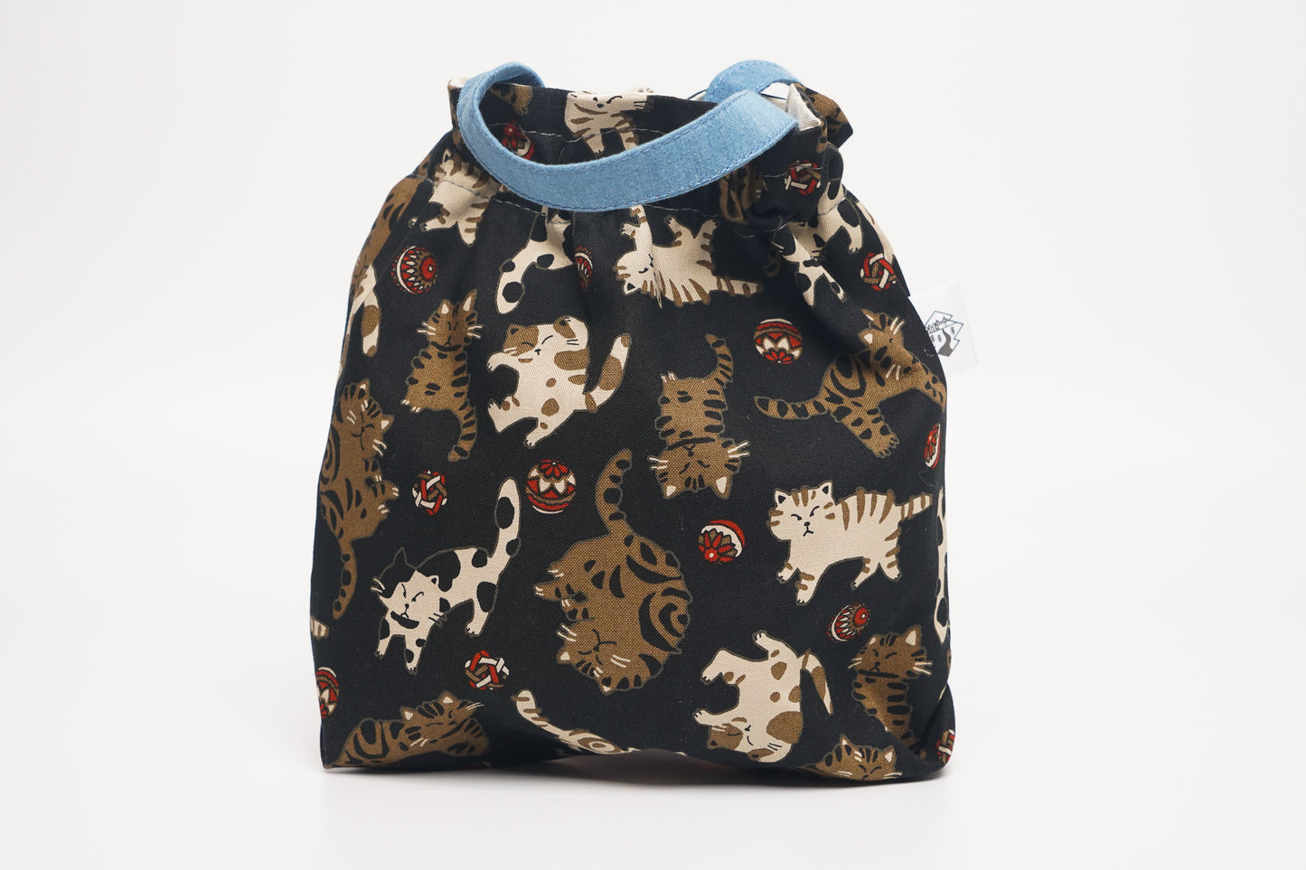 Modern Kinchaku Bag - Cat Attitude