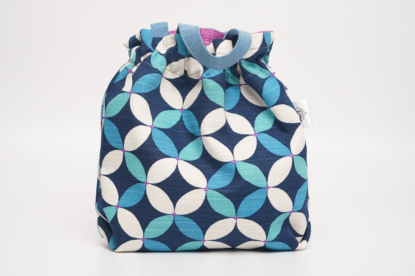 Modern Kinchaku Bag - Shippo Dobby