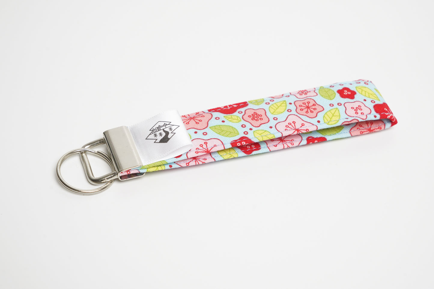 Key Fob Wristlet - Modern Blossoms (Red/Pink/Blue)