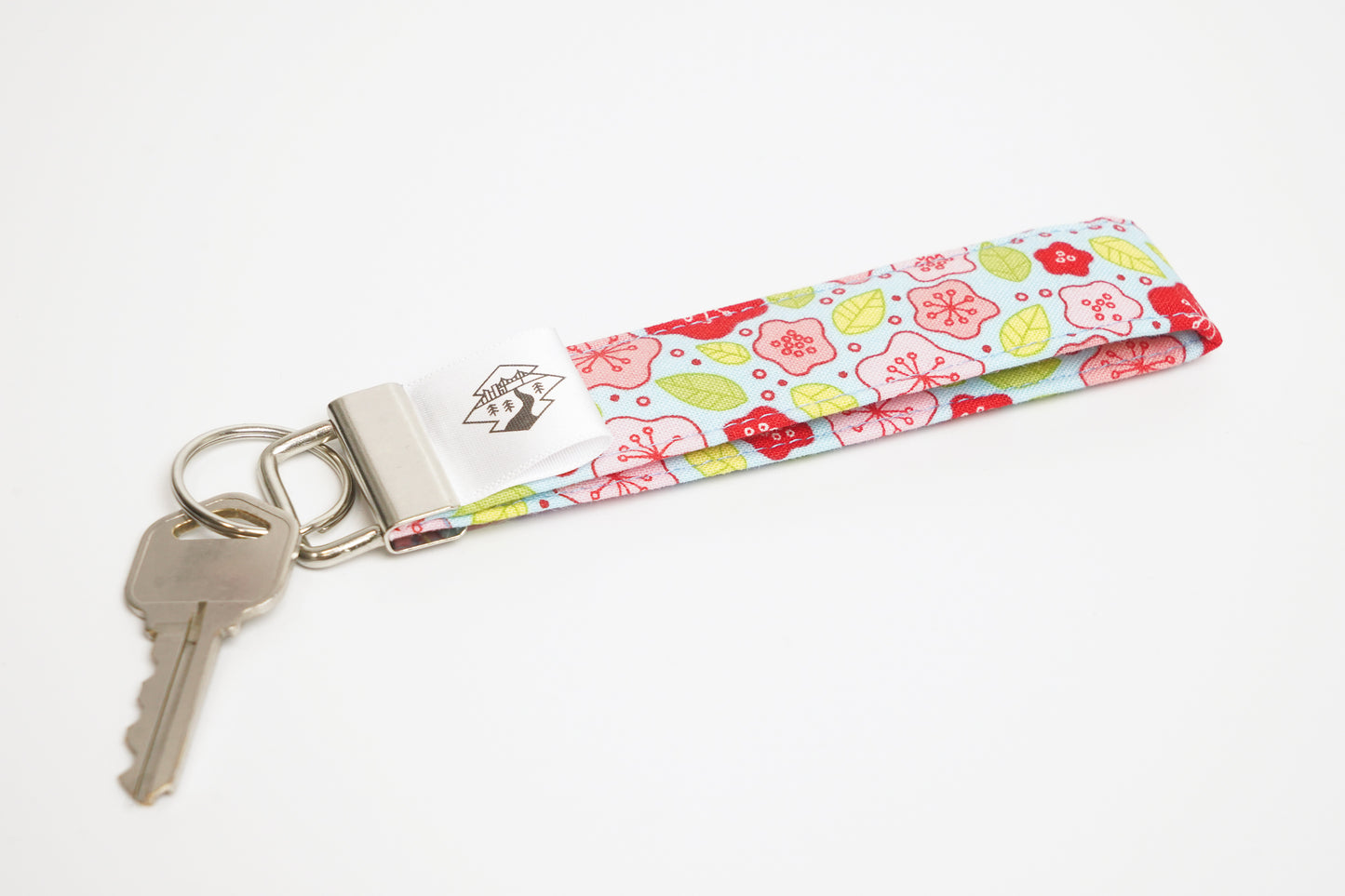 Key Fob Wristlet - Modern Blossoms (Red/Pink/Blue)