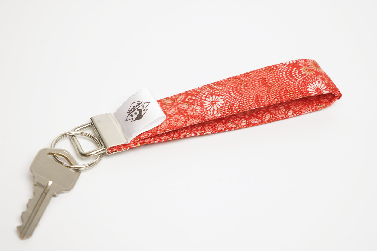 Key Fob Wristlet - Red and Gold