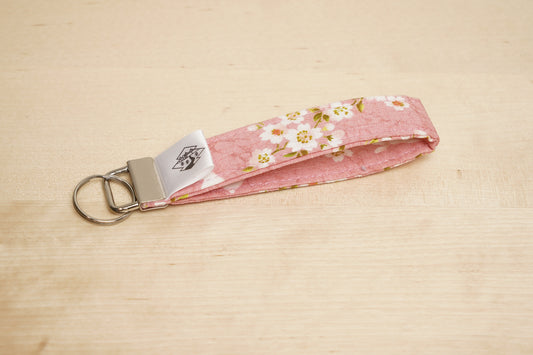 Key Fob Wristlet - Sakura + Rabbit (Pink)