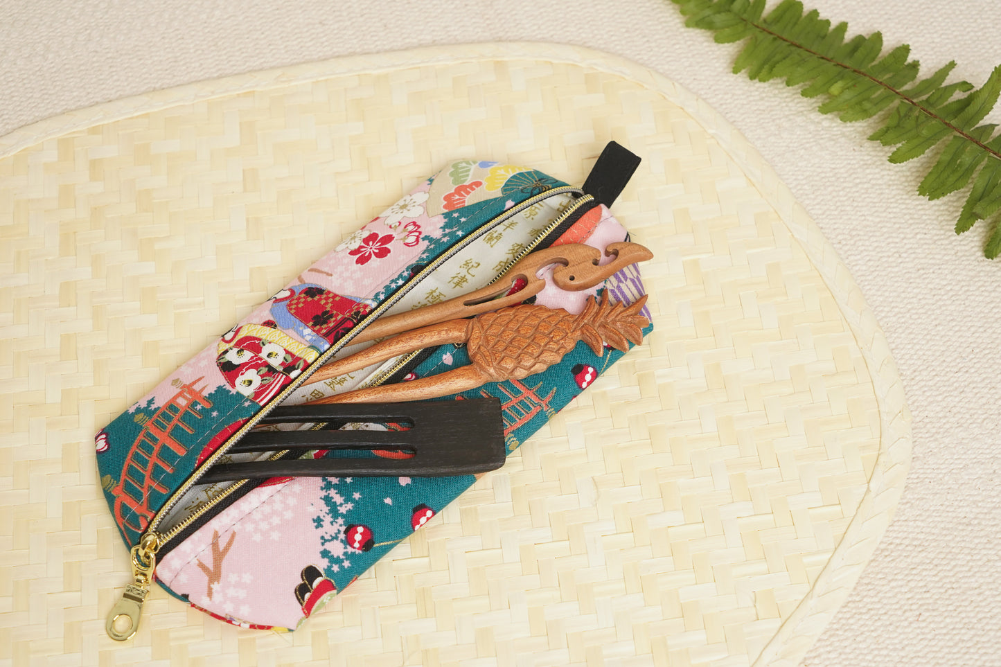 Zippy Pouch - Temari Checkerboard
