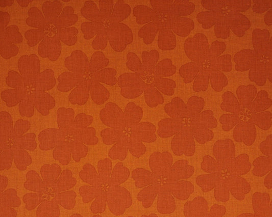 Orange Tonal Flowers - Cotton Fabric - Quilt Gate