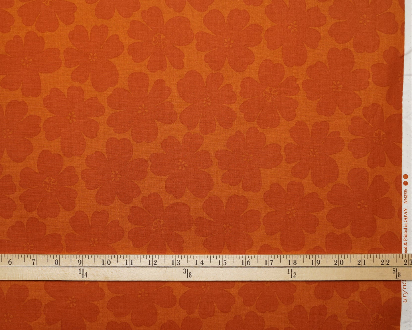 Orange Tonal Flowers - Cotton Fabric - Quilt Gate