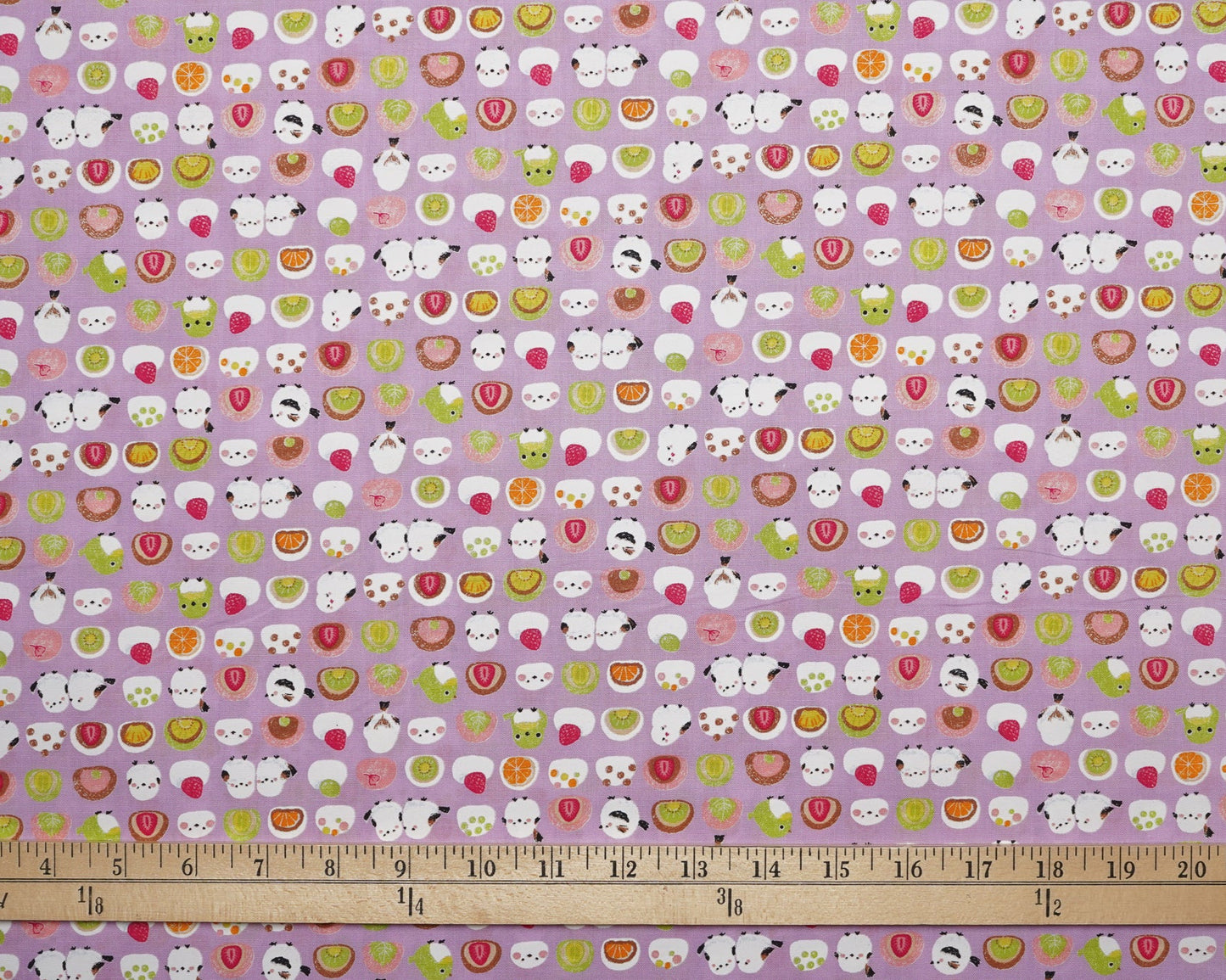 Mochi with Snowbirds on Lilac - Cotton Fabric - Senyo