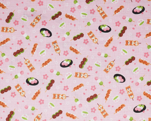 Shiba Sakura Dango Pink - Dobby Fabric - Cosmo