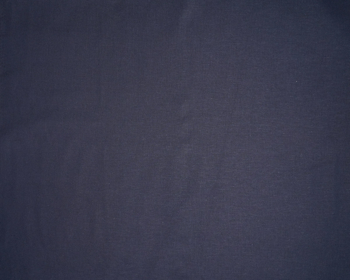 Solid Indigo cotton linen canvas, close-up of the texture