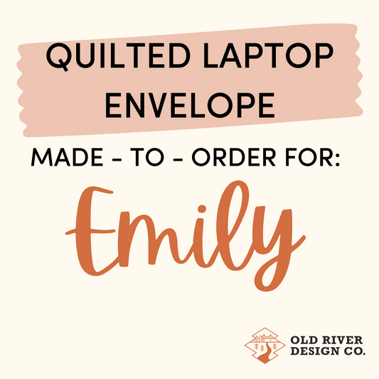 Custom Quilted Laptop Sleeve - Envelope Style