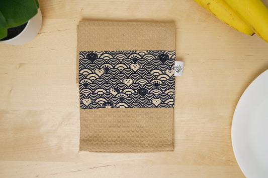 Dish Towel - Neko Wave BLUE