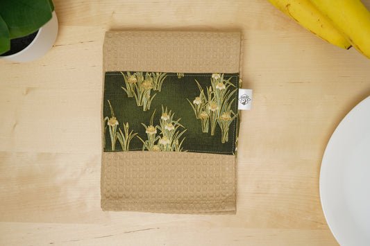 Dish Towel - Green Iris