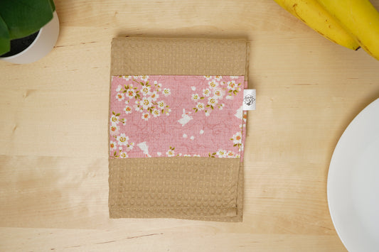Dish Towel - Sakura + Rabbit (Pink)