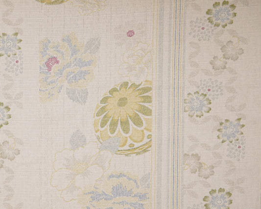 Decorative floral pattern on a beige background