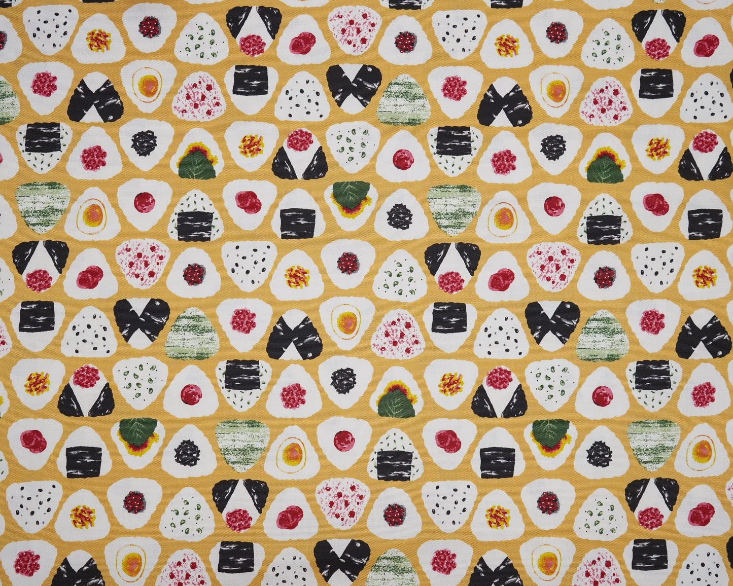 Large Onigiri on Warm Yellow - Oxford Fabric - Asano