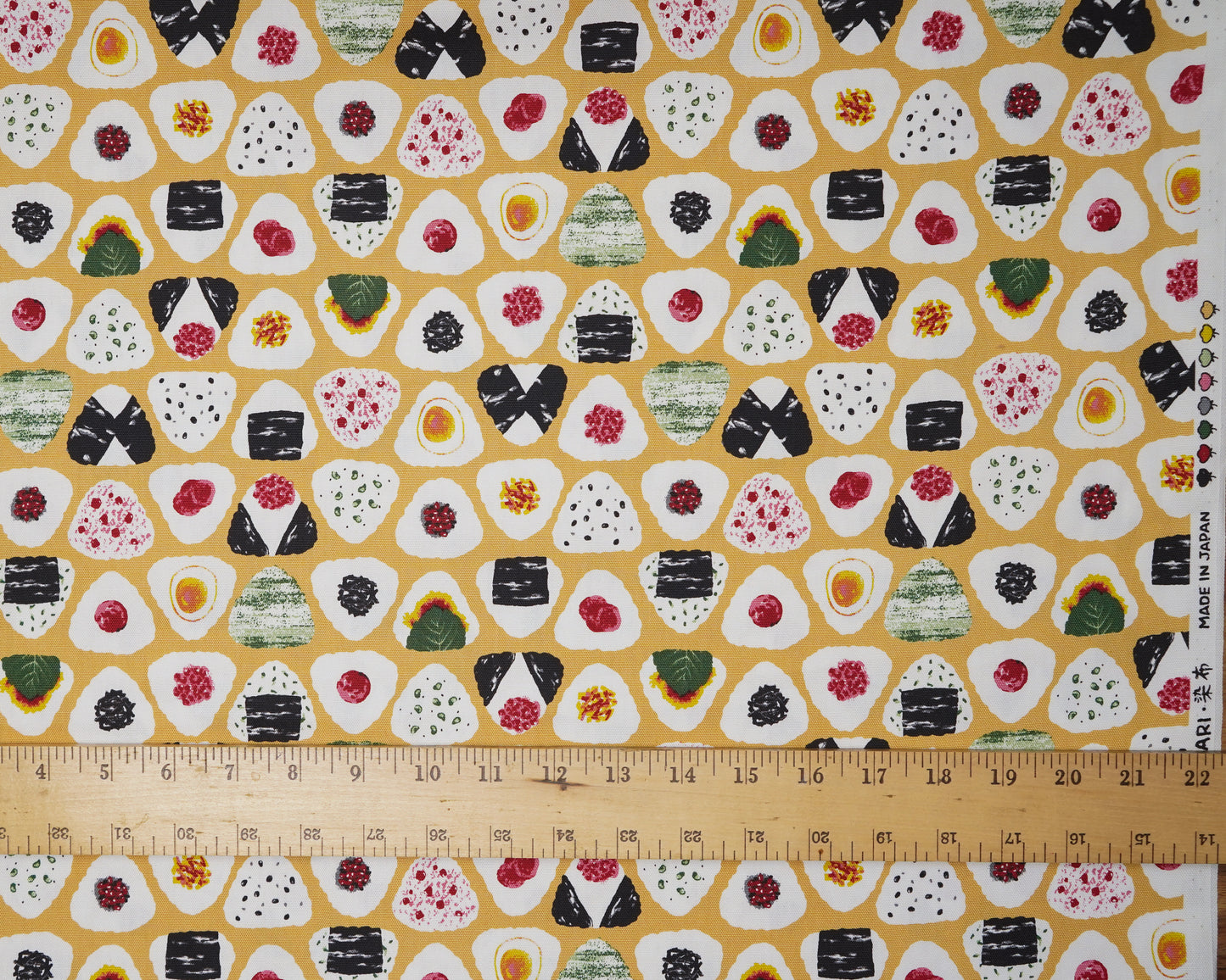 Large Onigiri on Warm Yellow - Oxford Fabric - Asano