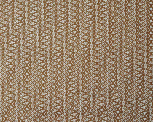 Small Asanoha Print on Bronze - Cotton Fabric - Sevenberry