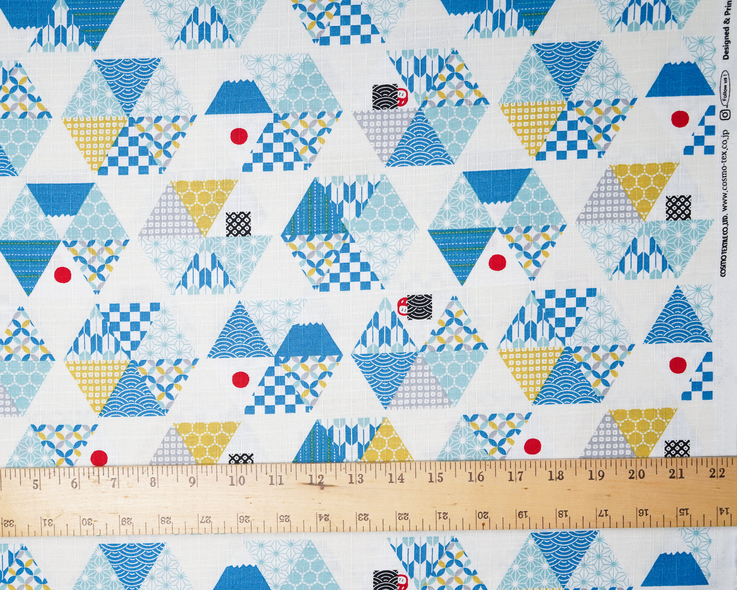 Japanese Hexis - Cotton Dobby Fabric - Cosmo