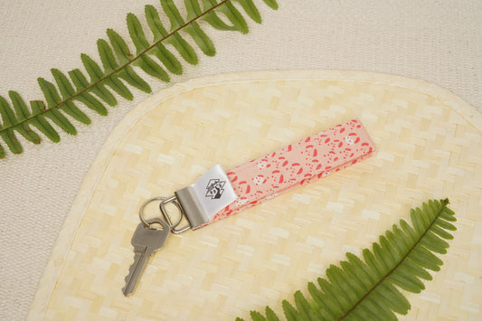 Key Fob Wristlet - Pink Panda