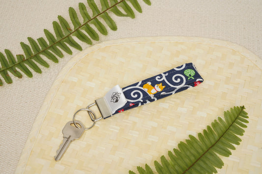 Key Fob Wristlet - Shiba Swirls