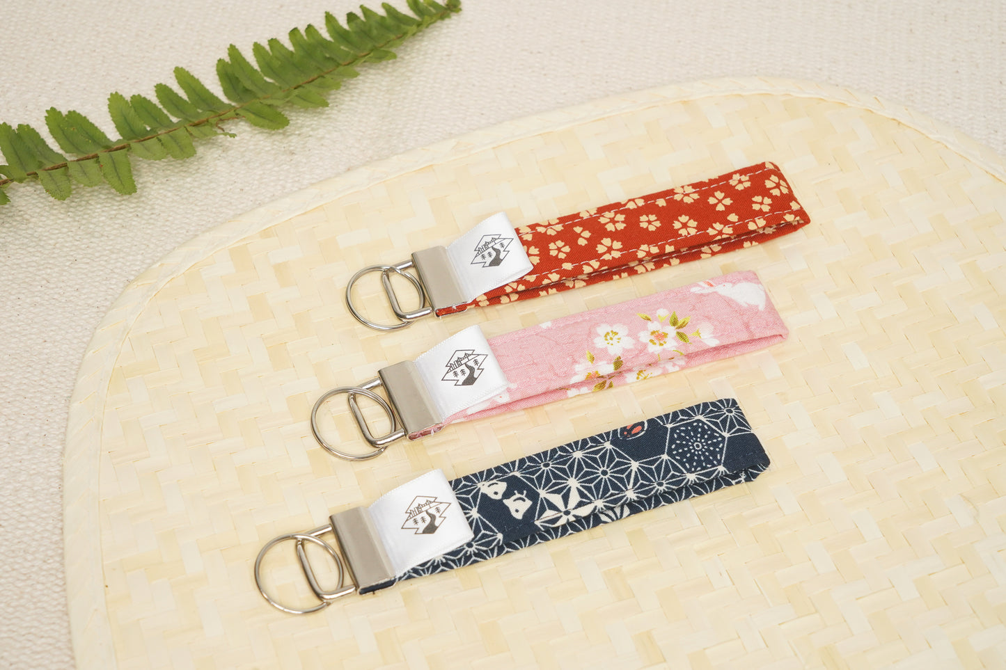 Key Fob Wristlet - Sakura Scatter (Red-Orange)