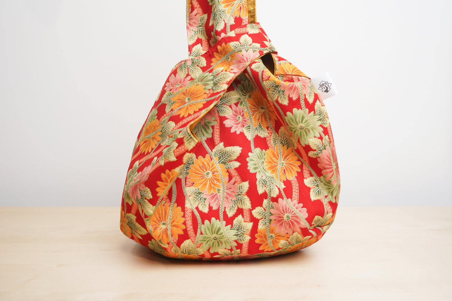 Knot Bag - Festive Florals (red)