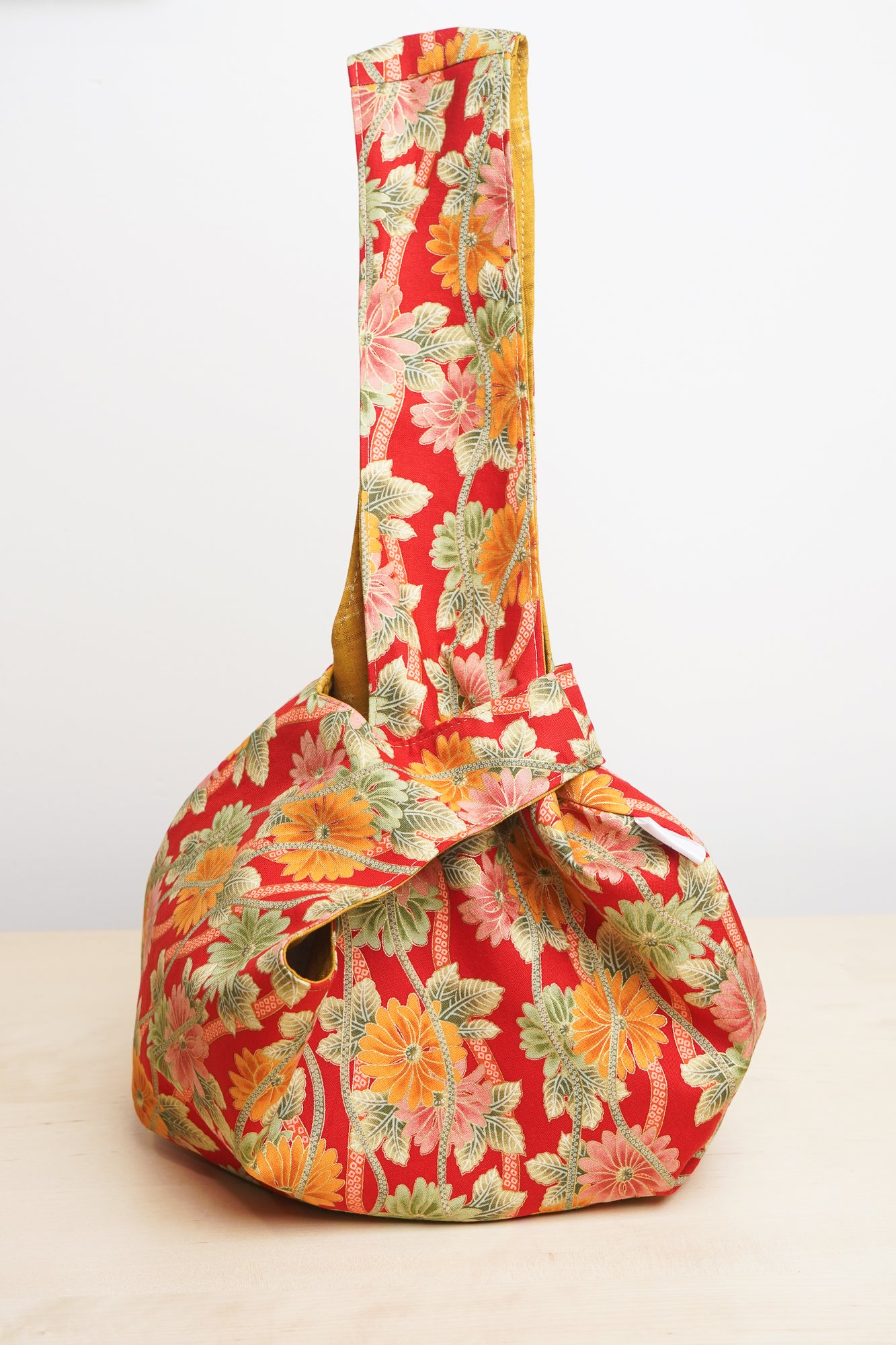 Knot Bag - Festive Florals (red)