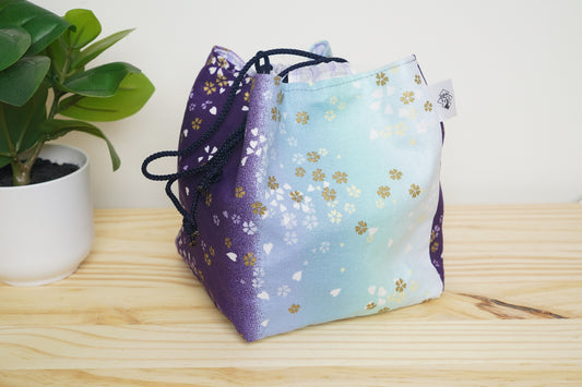 Komebukuro Bag - Purple and Blue Ombres