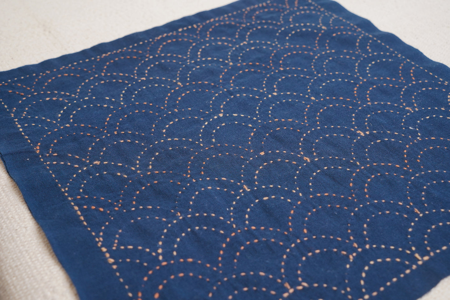 Hanafukin Sashiko Cloth Kit - Segaiha - Persimmon