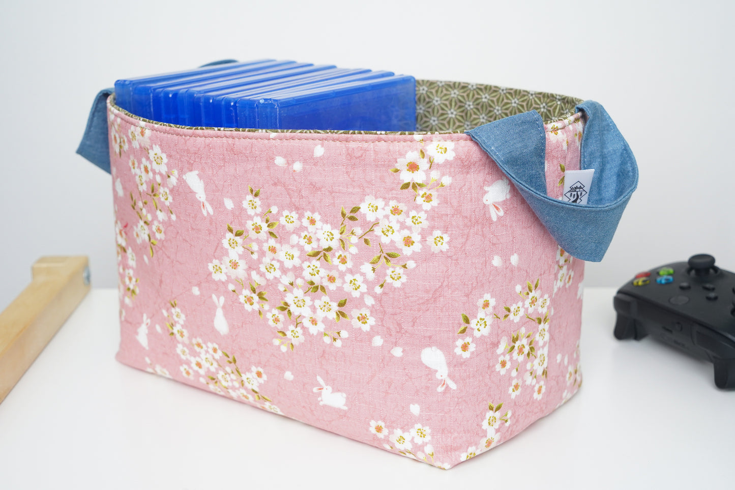 Storage Basket - Sakura and Rabbit (pink)