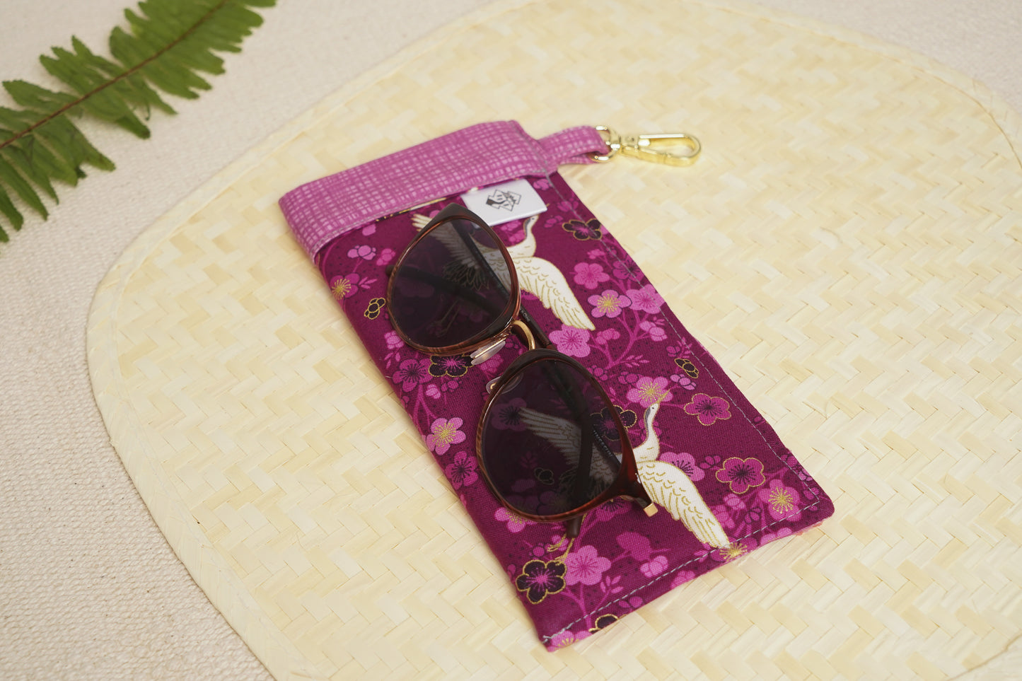 Sunglasses Case - Purple Cranes