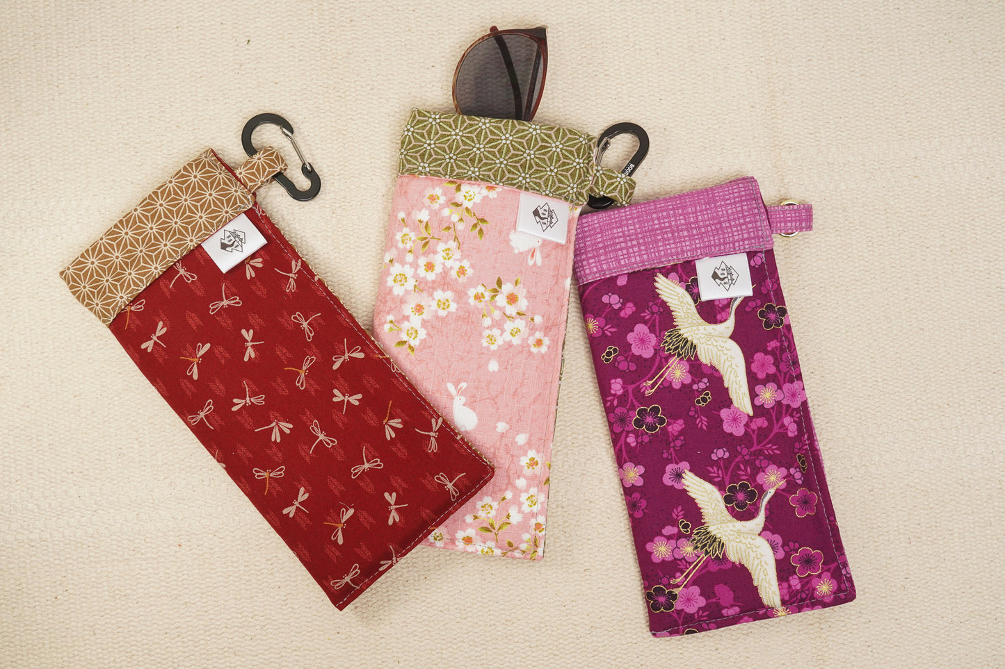 Sunglasses Case - Sakura + Rabbit (Pink)