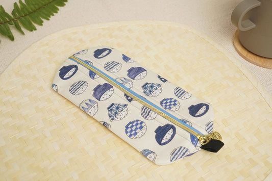 Zippy Pouch - Rice Bowls (Blue)