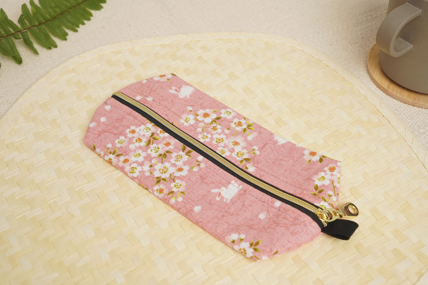 Zippy Pouch - Sakura + Rabbit (Pink)