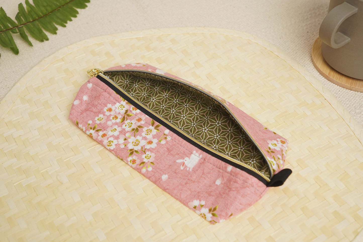 Zippy Pouch - Sakura + Rabbit (Pink)