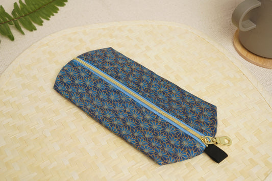 Zippy Pouch - Blue Floral