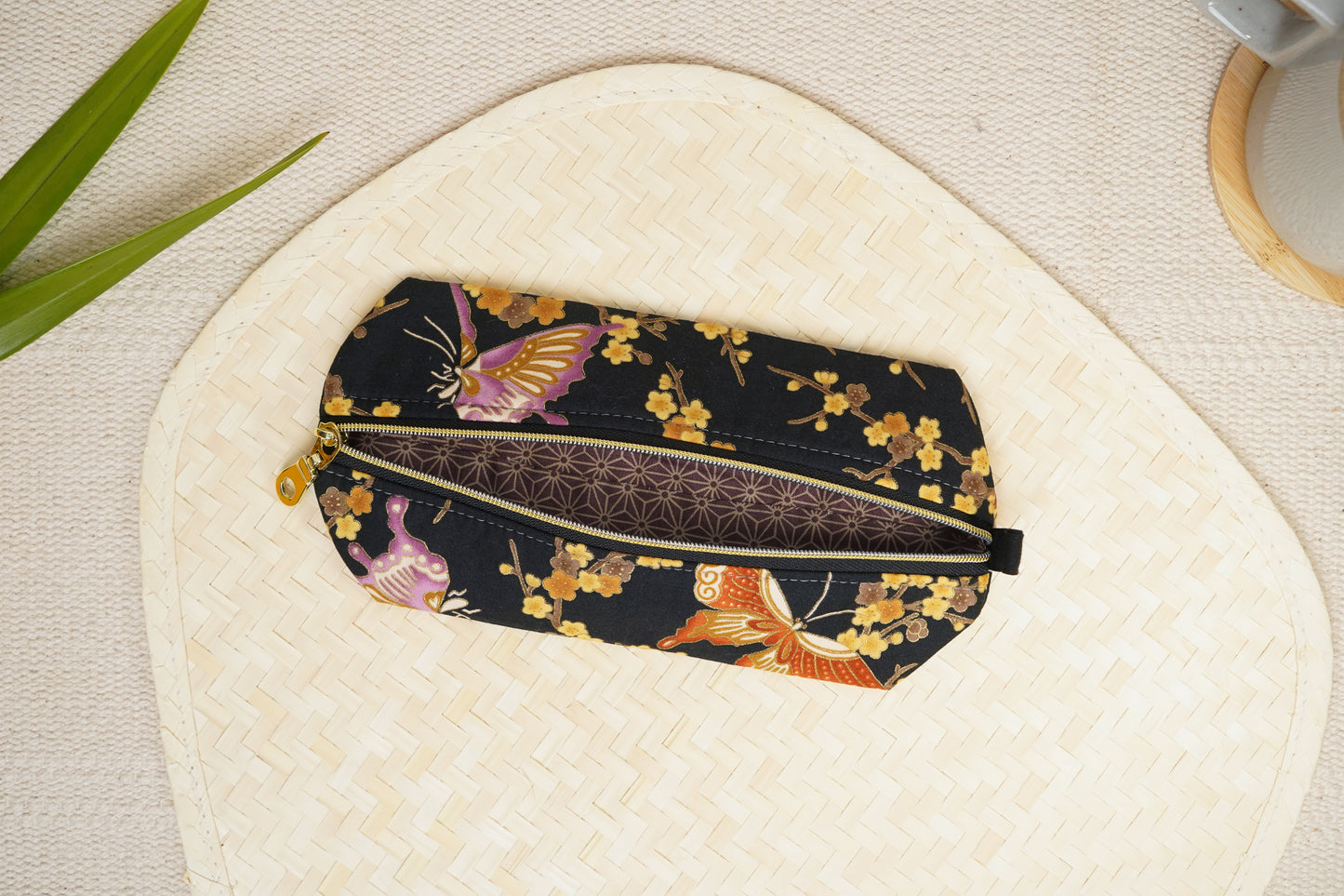 Zippy Pouch - Butterflies (Black)