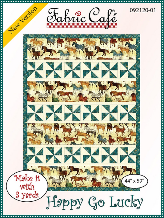 Fabric Cafe pattern book cover with horse-themed quilt design