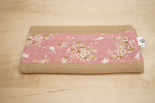 Dish Towel - Sakura + Rabbit (Pink)