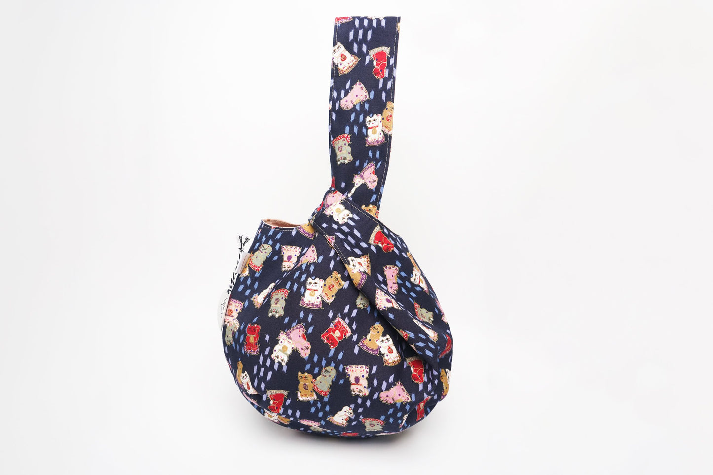 Knot Bag - Cranes & Maneki Neko