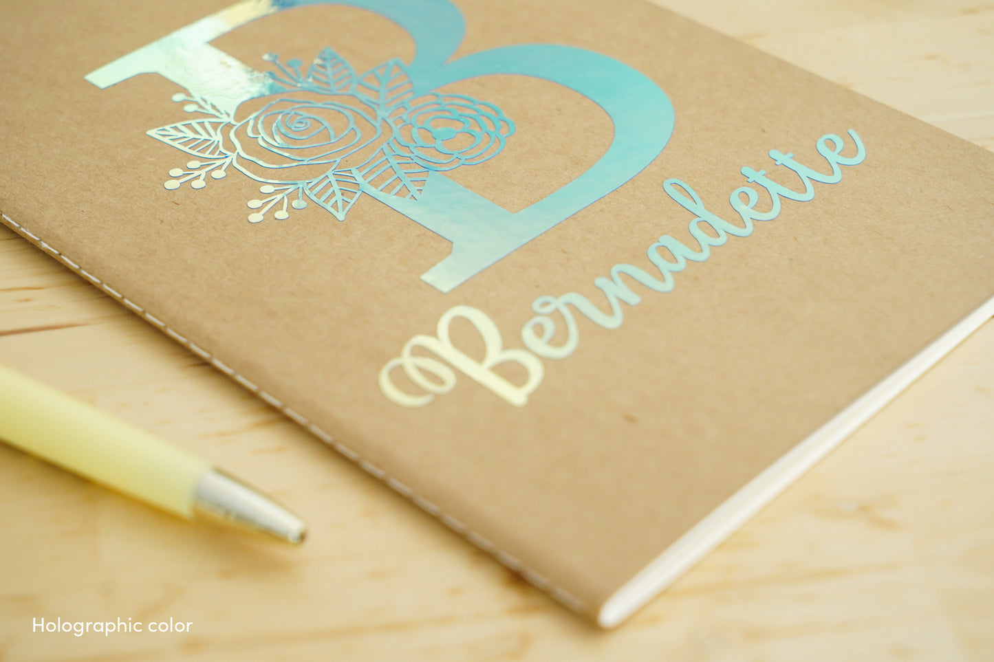 Personalized Floral Monogram Dot-Grid Journal