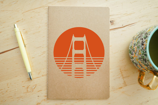 Golden Gate Bridge Dot-Grid Journal - Sunset Series